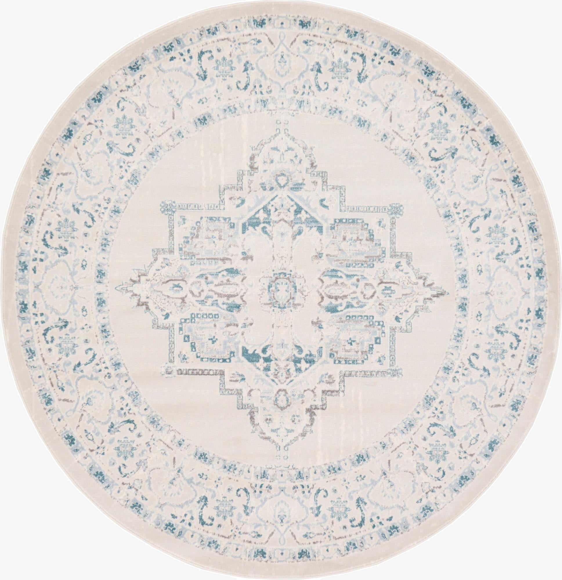 6' x 6' Modern Classical Round Rug
