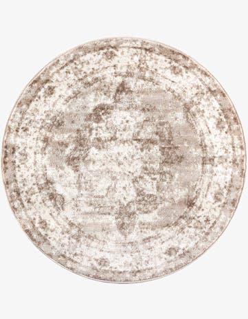 Beige Monte Carlo Round Rug