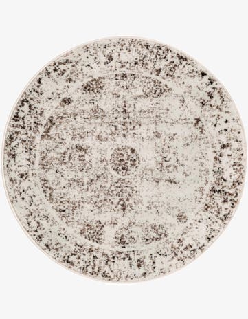 Beige Monte Carlo Round Rug