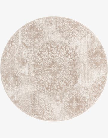Beige Monte Carlo Round Rug