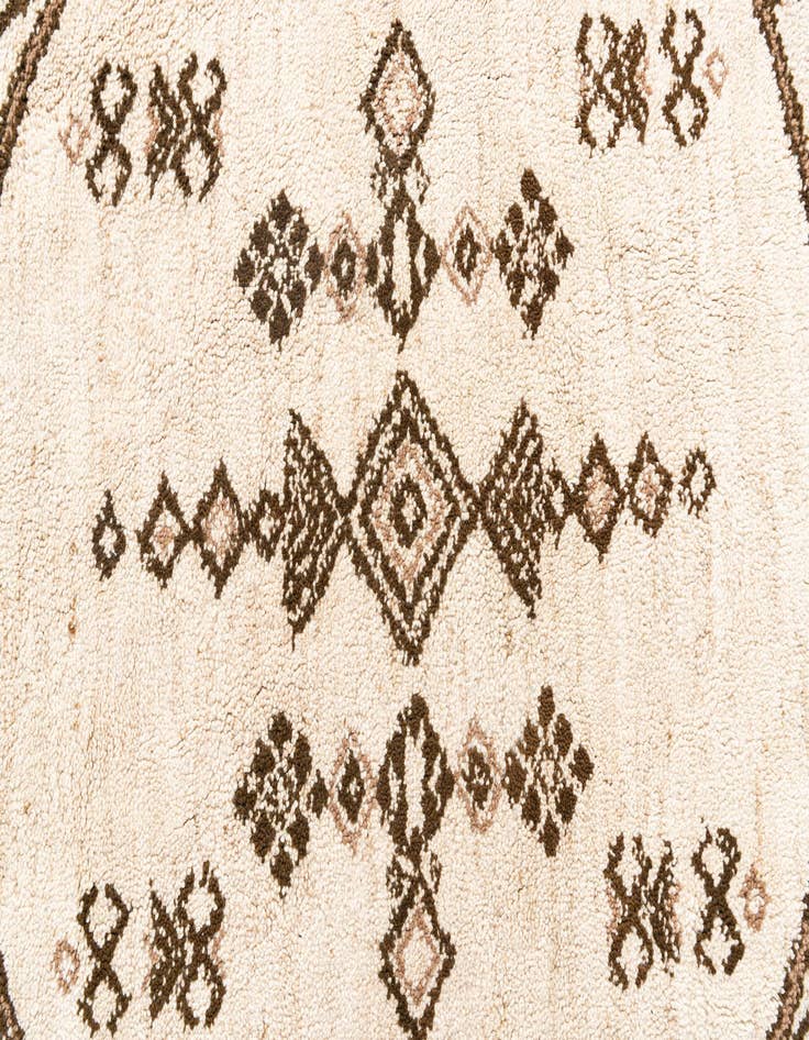 Detail image of 6' 7 x 6' 7  Hand Knotted Moroccan Wool Round Rug