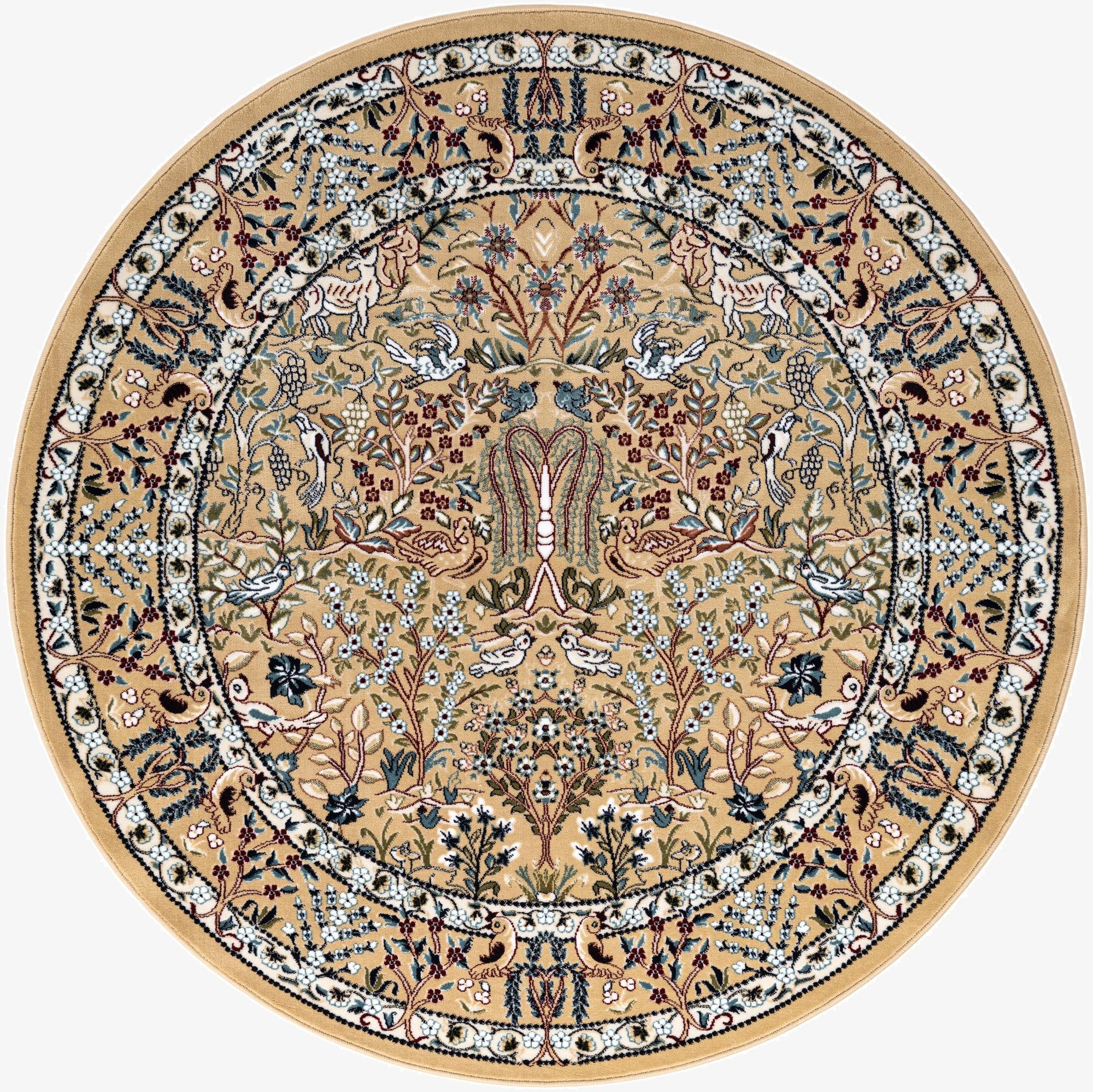 Primary image 5' 3 x 5' 3 Nain Design Round Rug