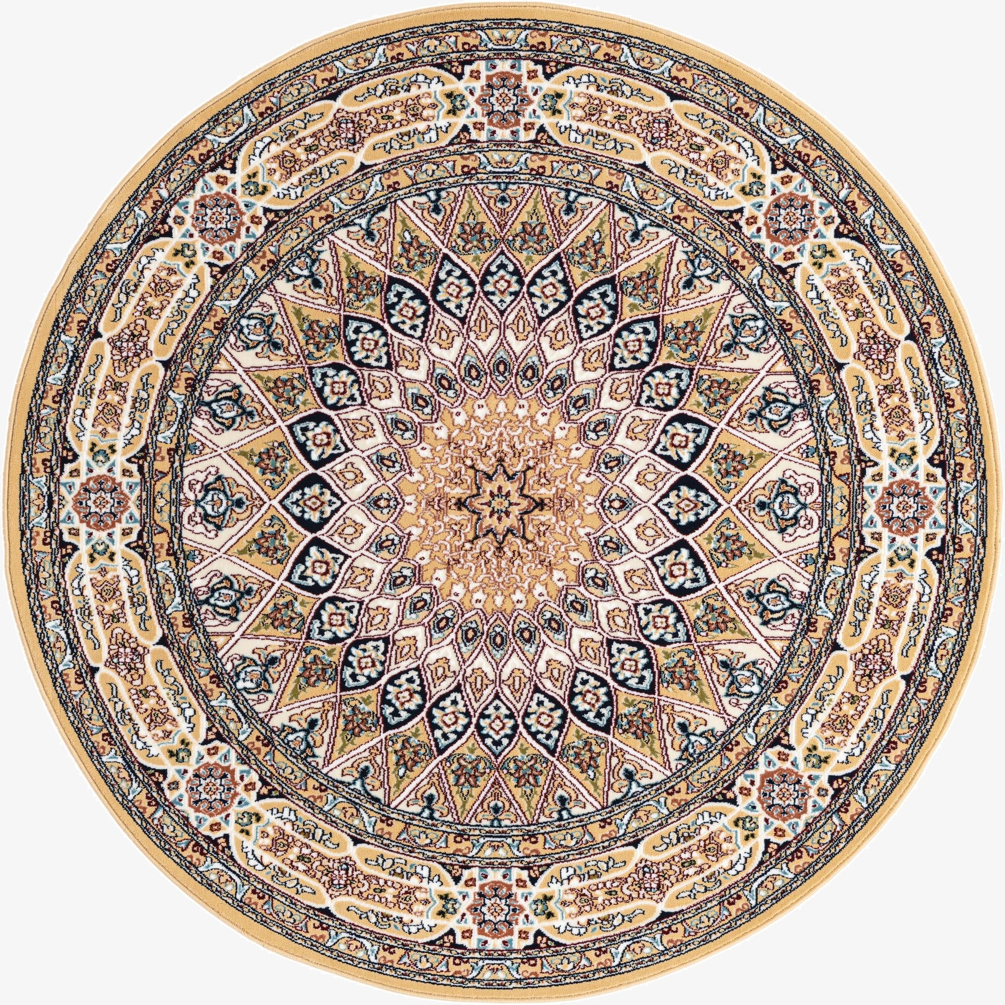 Primary image 5' 3 x 5' 3 Nain Design Round Rug