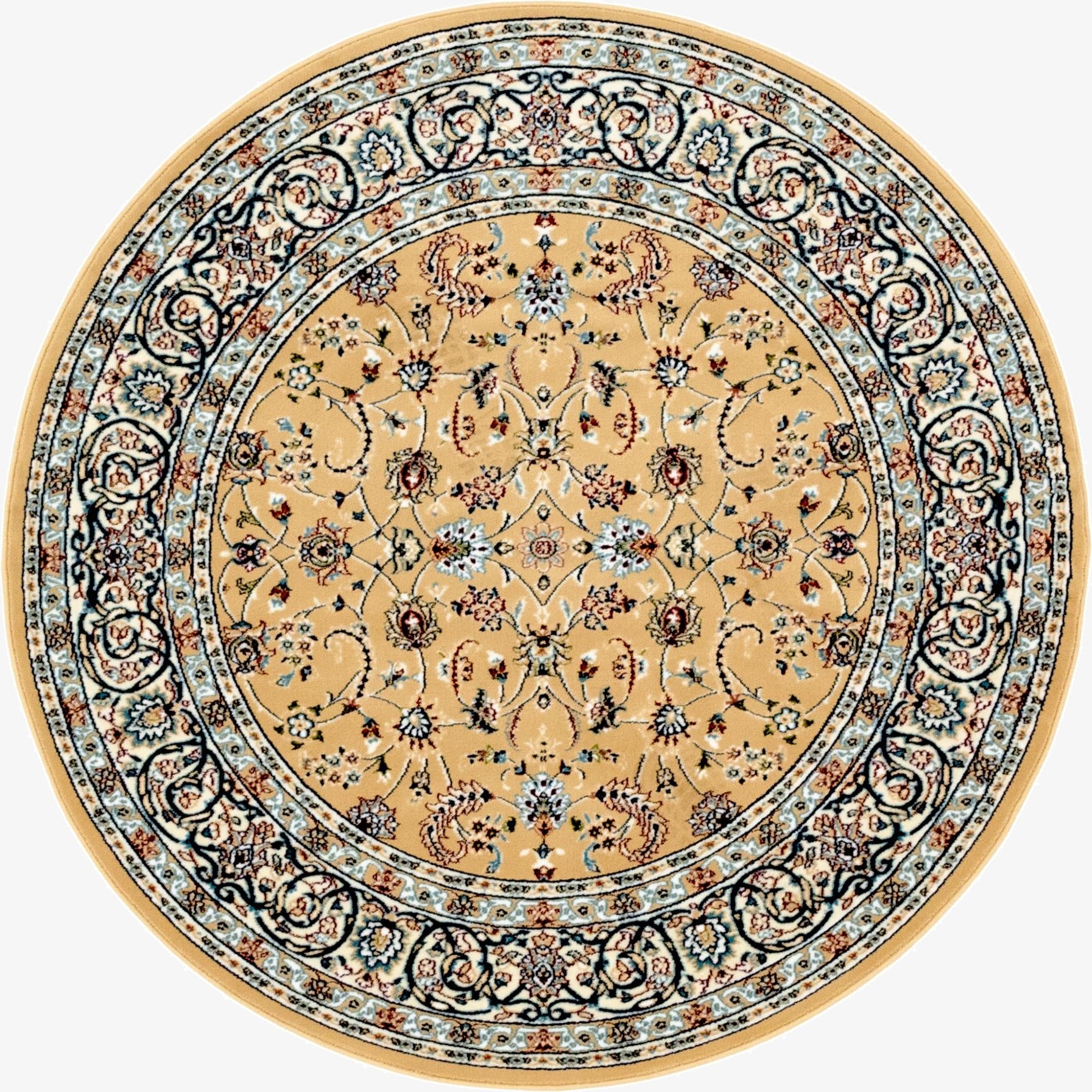 5' x 5' Nain Design Round Rug