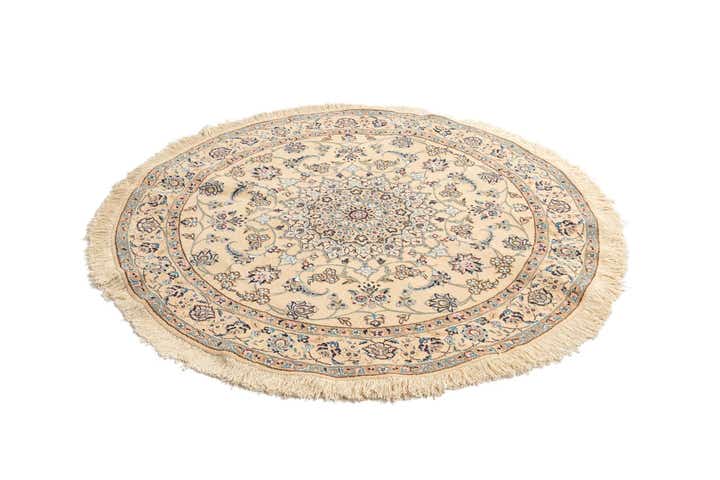 150cm x 150cm Nain Wolle Rund Teppich