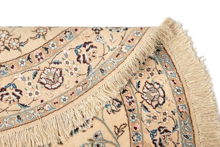 Detailansicht von 150cm x 150cm Nain Wolle Rund Teppich