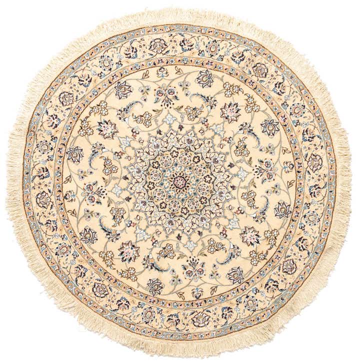 150cm x 150cm Nain Wolle Rund Teppich