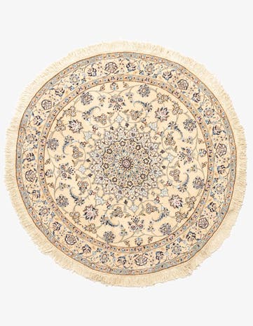 4' 11 x 4' 11 Nain Wool Round Rug