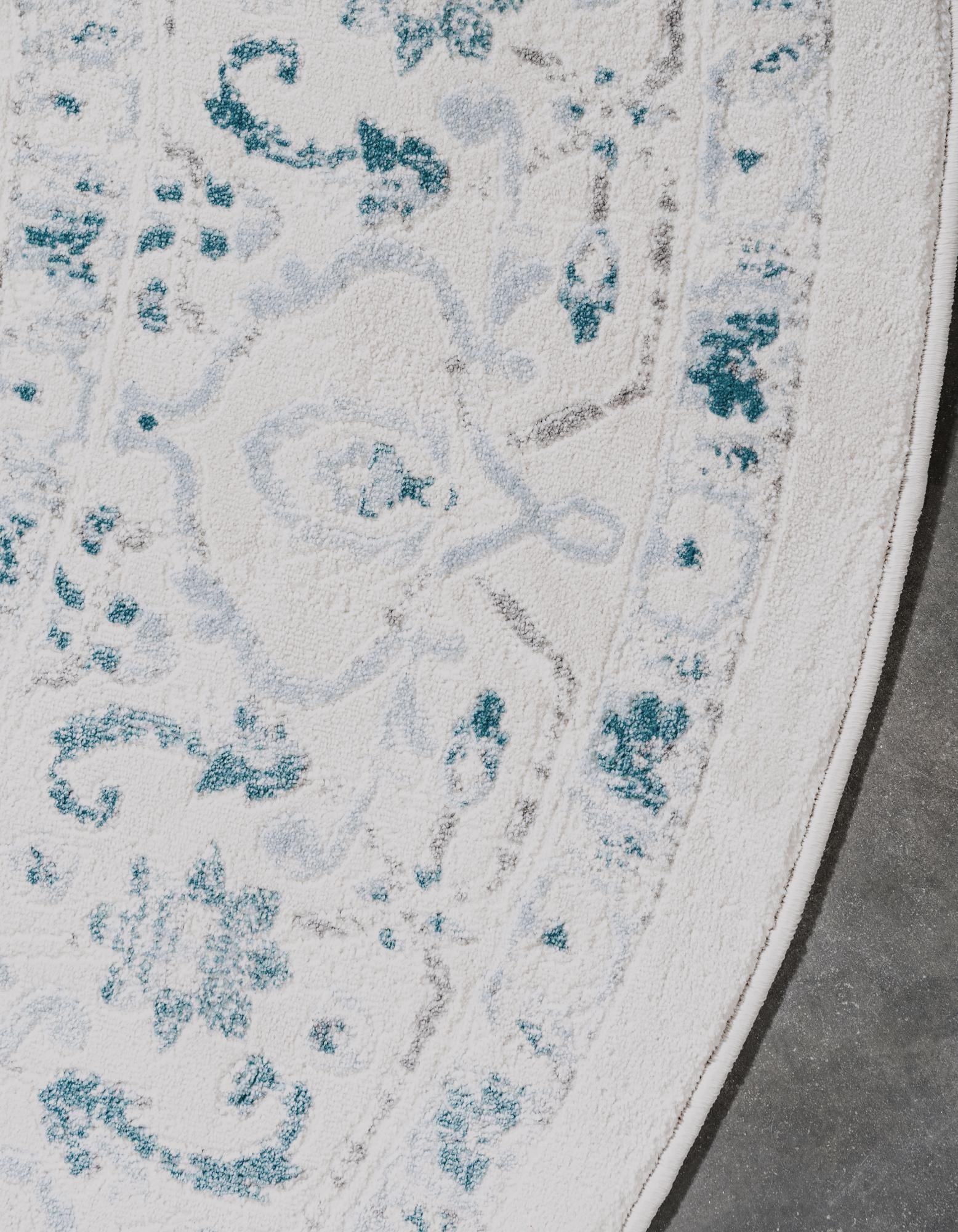 4' x 4' New Vintage Round Rug