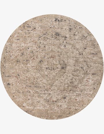 Beige Oregon Round Rug