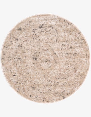 Beige Oregon Round Rug