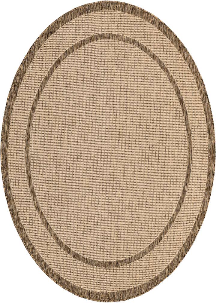 6' x 6' Easy-Clean Border Indoor / Outdoor Round Rug