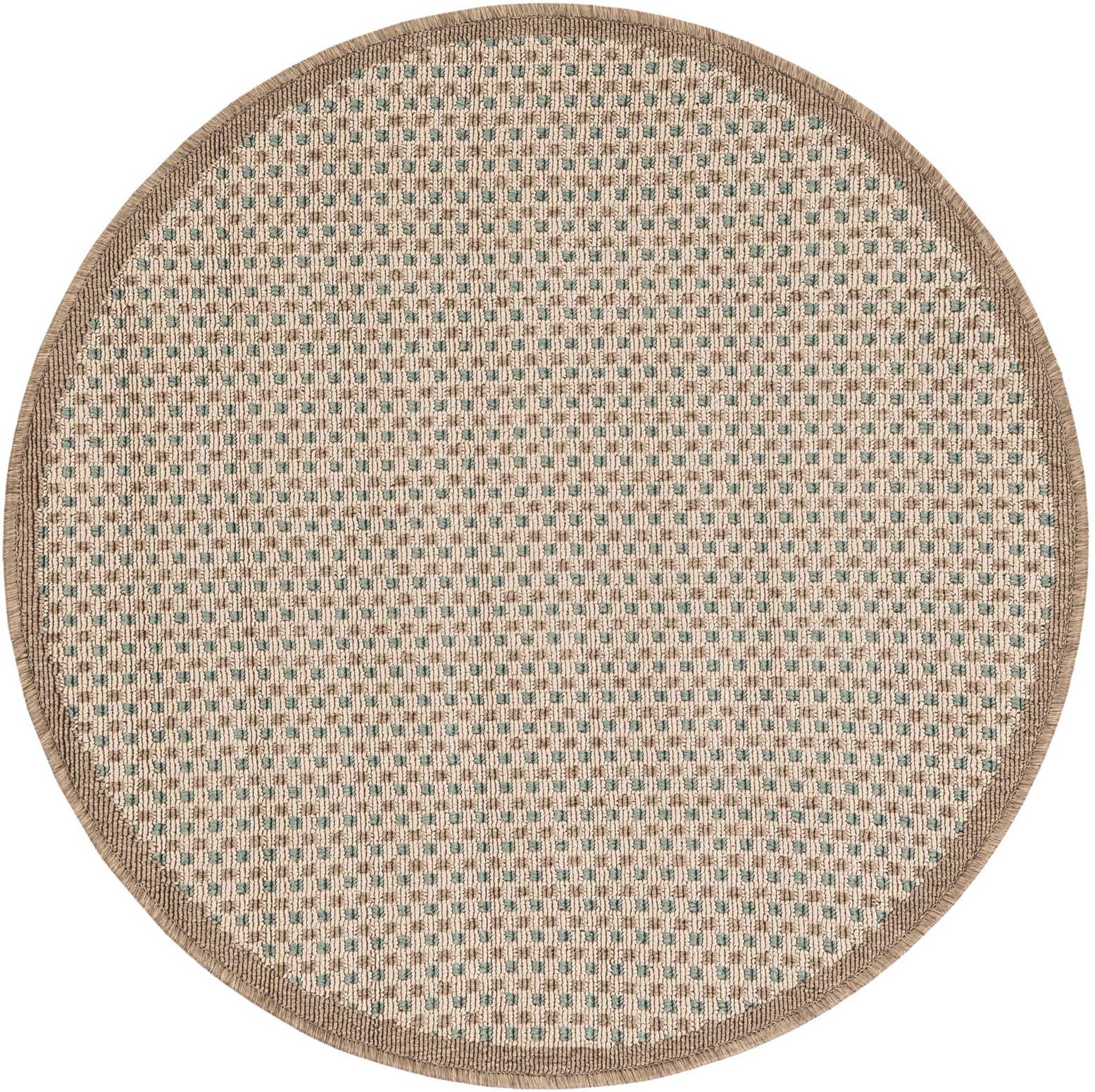 3' x 3' Easy-Clean Border Indoor / Outdoor Round Rug