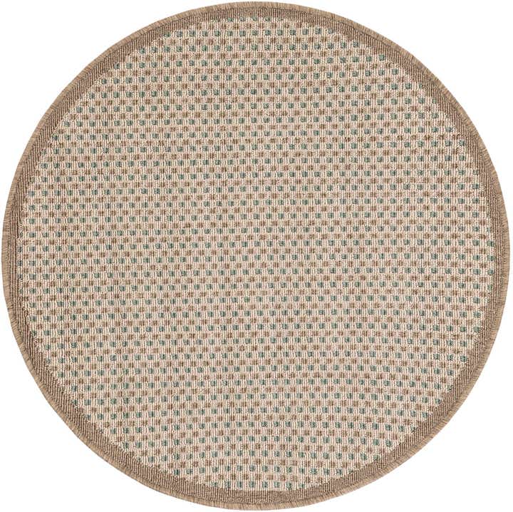 3' x 3' Easy-Clean Border Indoor / Outdoor Round Rug