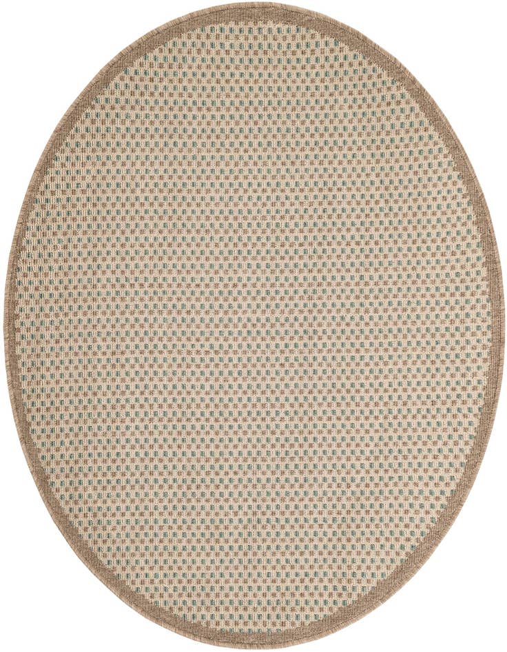 Detail image of 4' x 4' Easy-Clean Border Indoor / Outdoor Round Rug