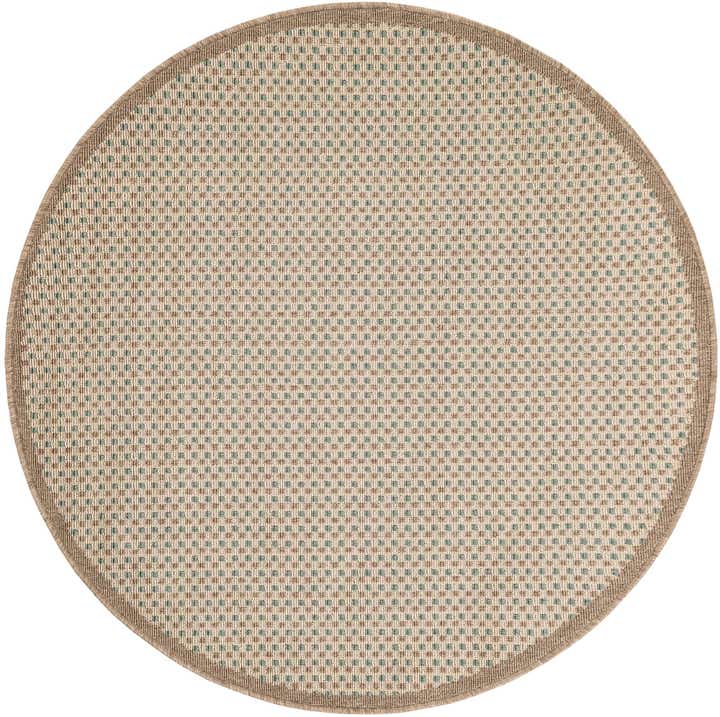 4' x 4' Easy-Clean Border Indoor / Outdoor Round Rug