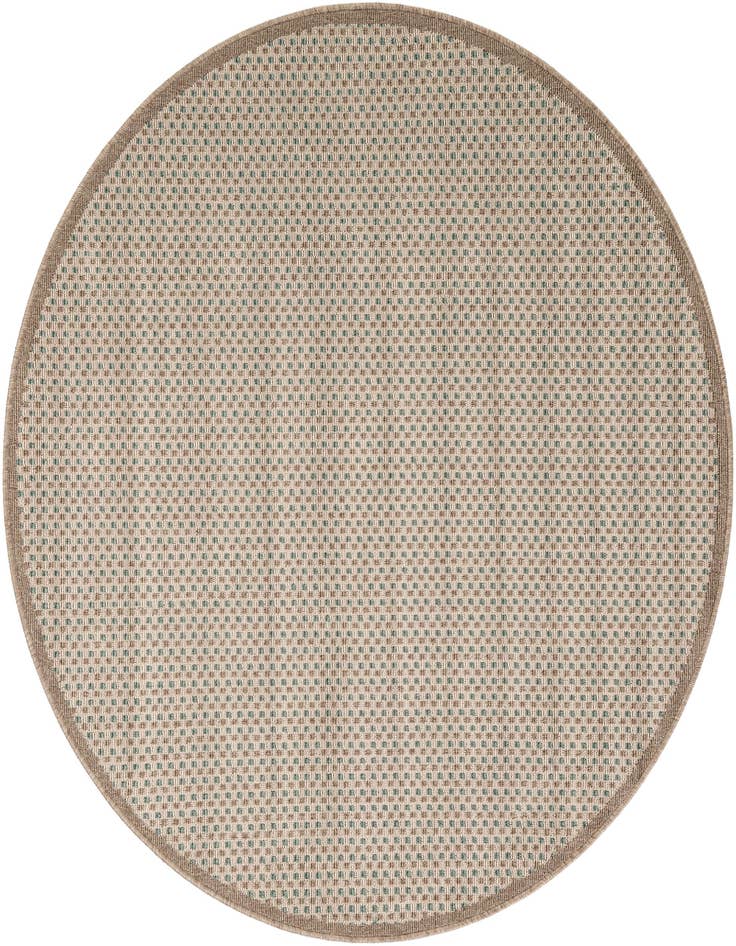 Detail image of 5' x 5' Easy-Clean Border Indoor / Outdoor Round Rug