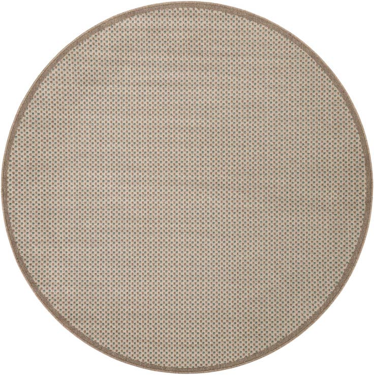Detail image of 6' x 6' Easy-Clean Border Indoor / Outdoor Round Rug