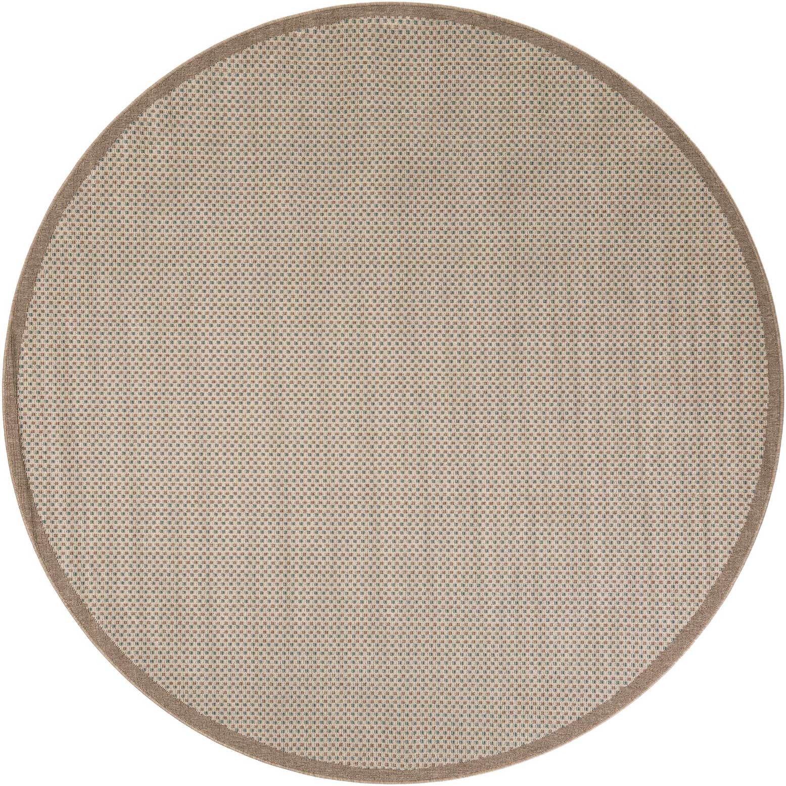 7' 10 x 7' 10 Easy-Clean Border Indoor / Outdoor Round Rug