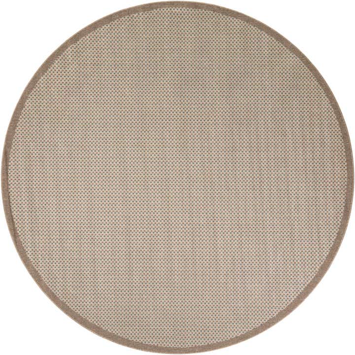 7' 10 x 7' 10 Easy-Clean Border Indoor / Outdoor Round Rug