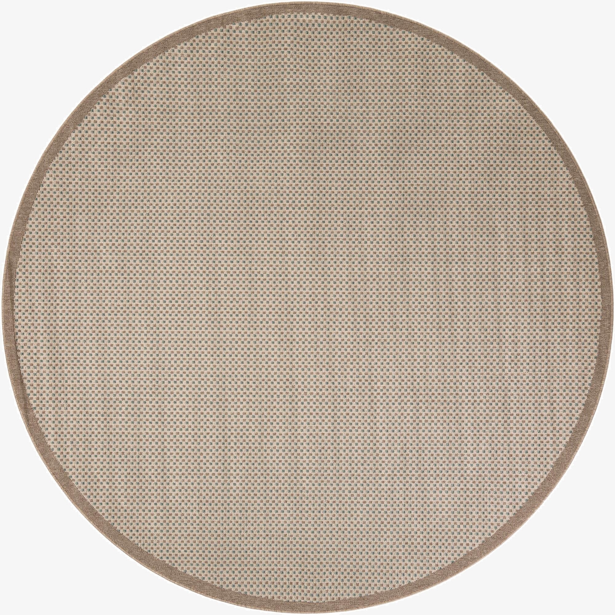 Primary image 7' 10 x 7' 10  Washable Border Indoor / Outdoor Round Rug