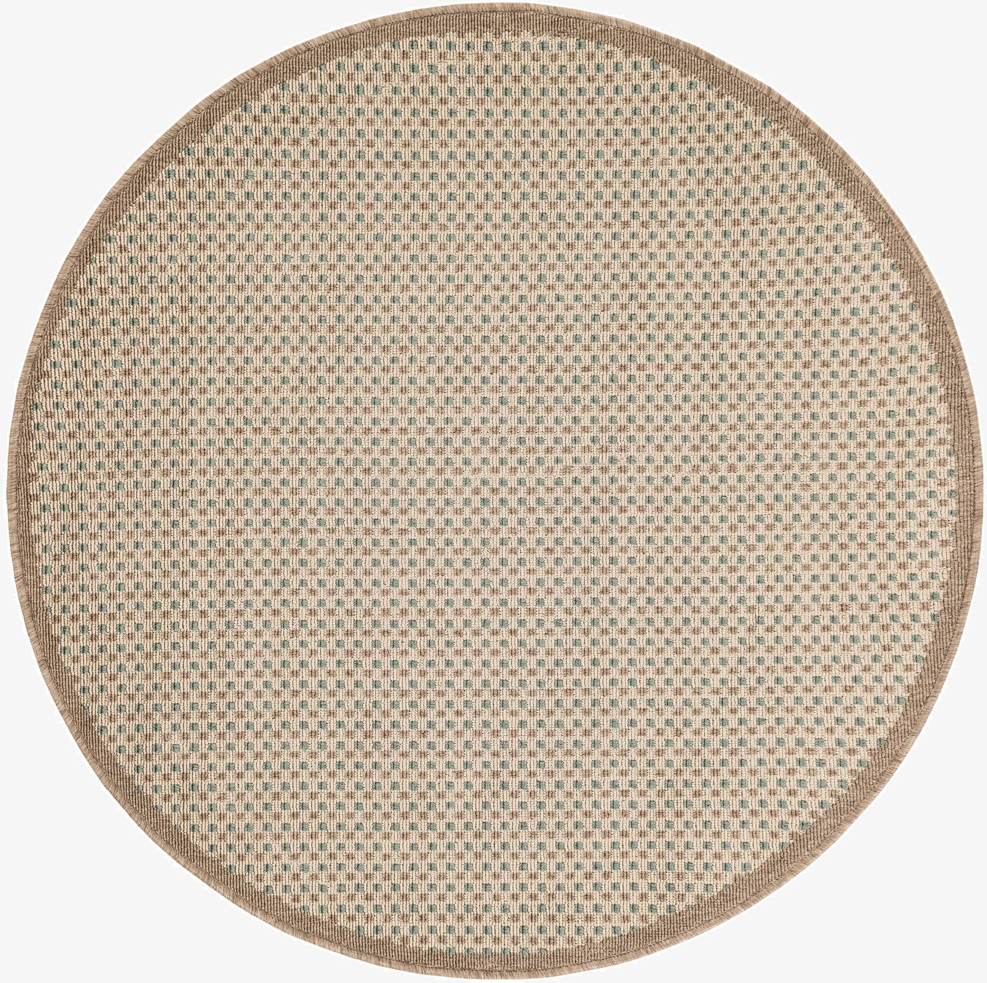 4' x 4'  Washable Border Indoor / Outdoor Round Rug