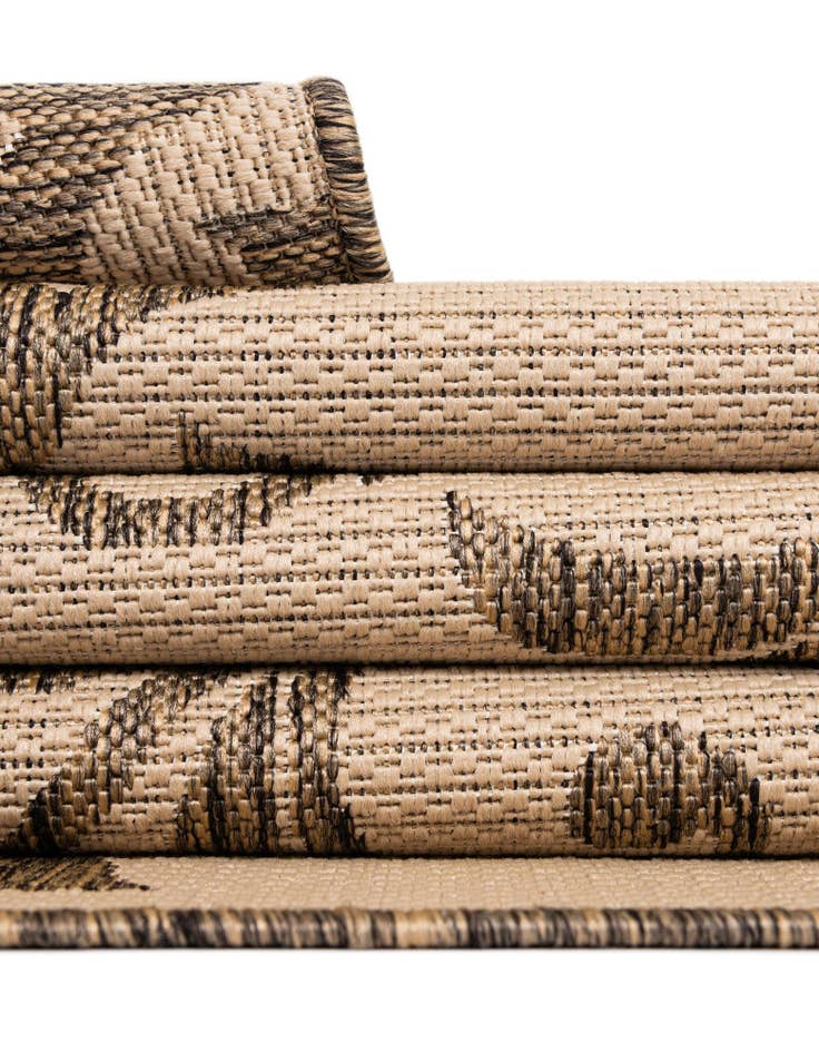 Detail image of 6' x 6' Easy-Clean Botanical Indoor / Outdoor Round Rug