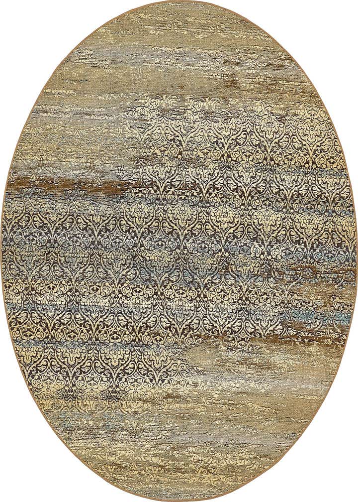 8' x 8' Easy-Clean Botanical Indoor / Outdoor Round Rug