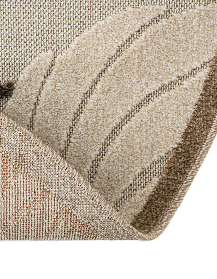 5' 3 x 5' 3 Easy-Clean Botanical Indoor / Outdoor Round Rug