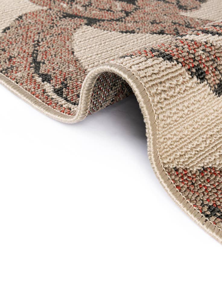 Detail image of 6' x 6' Easy-Clean Coastal Indoor / Outdoor Round Rug