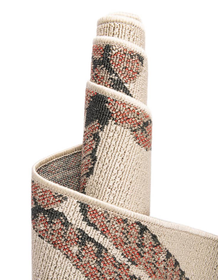 Detail image of 6' x 6' Easy-Clean Coastal Indoor / Outdoor Round Rug
