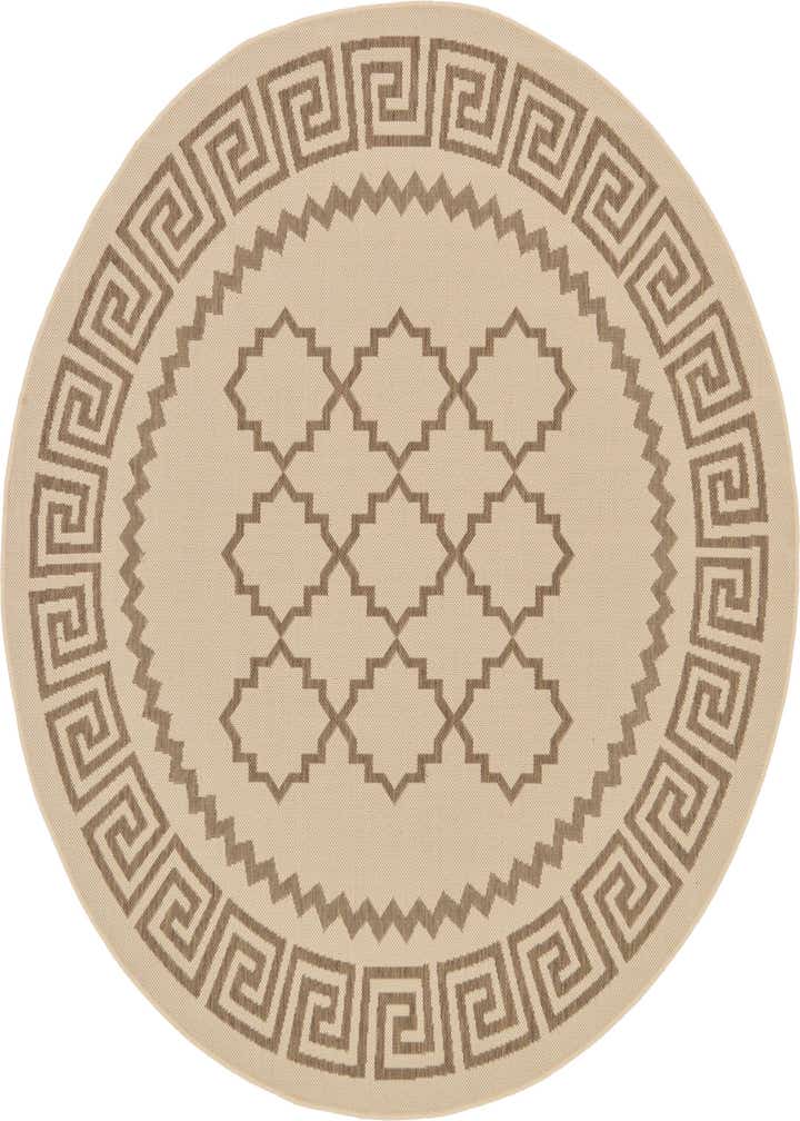 6' x 6' Easy-Clean Lattice Indoor / Outdoor Round Rug