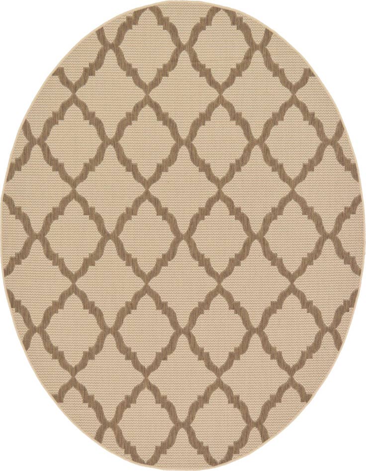Detail image of 6' x 6' Easy-Clean Lattice Indoor / Outdoor Round Rug