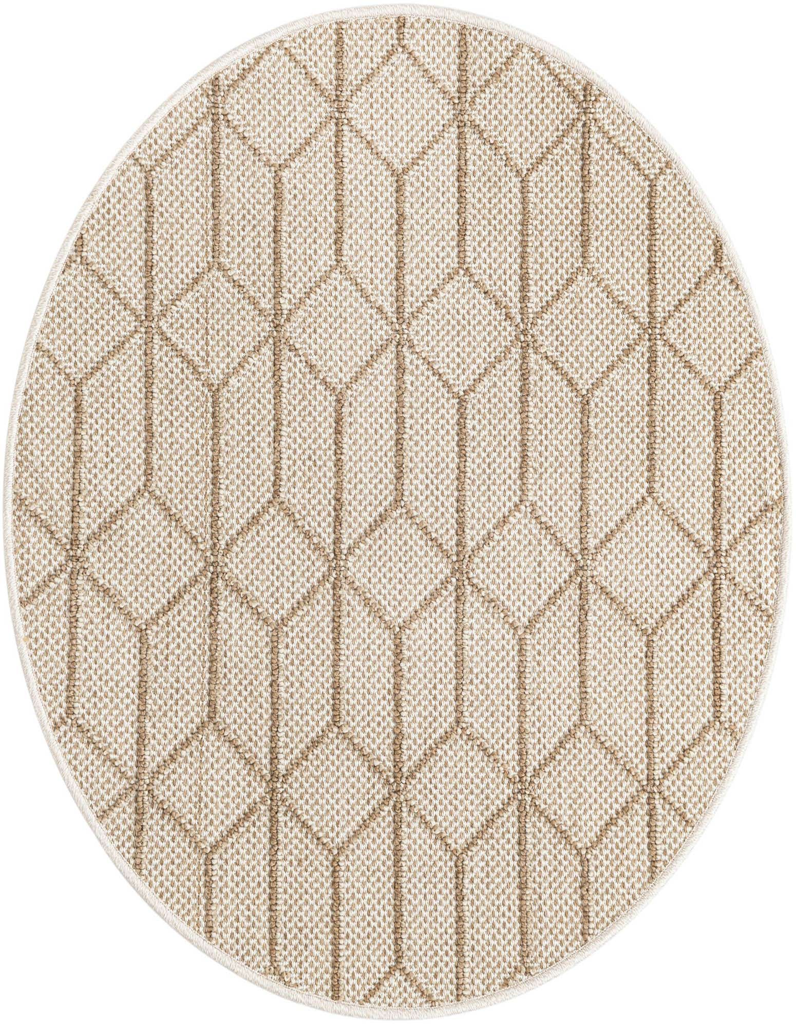 3' 1 x 3' 1 Easy-Clean Lattice Indoor / Outdoor Round Rug