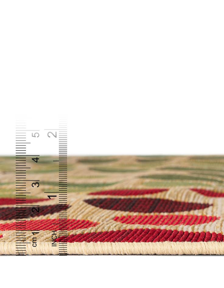 Detail image of 3' x 3' Easy-Clean Modern Indoor / Outdoor Round Rug