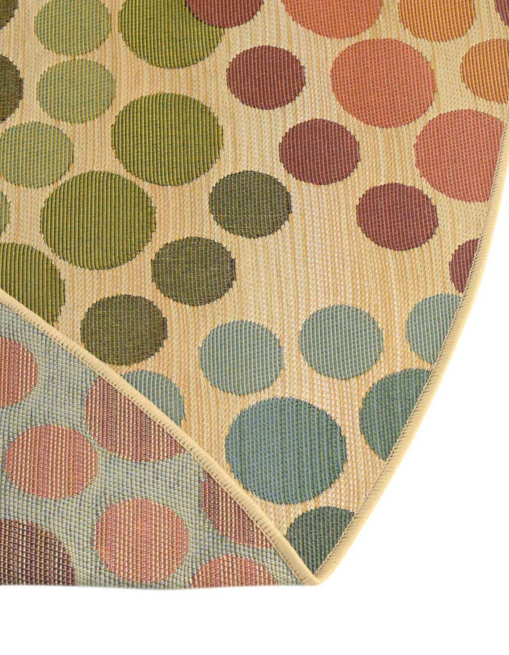 Detail image of 10' x 10' Easy-Clean Modern Indoor / Outdoor Round Rug