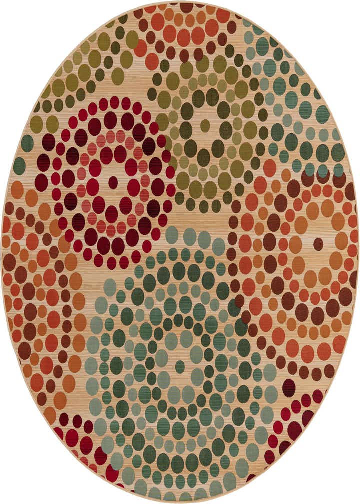 8' x 8' Easy-Clean Modern Indoor / Outdoor Round Rug