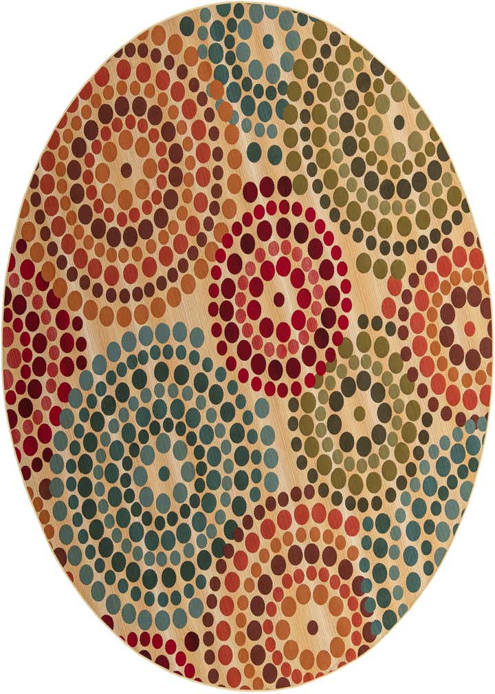 10' x 10' Easy-Clean Modern Indoor / Outdoor Round Rug