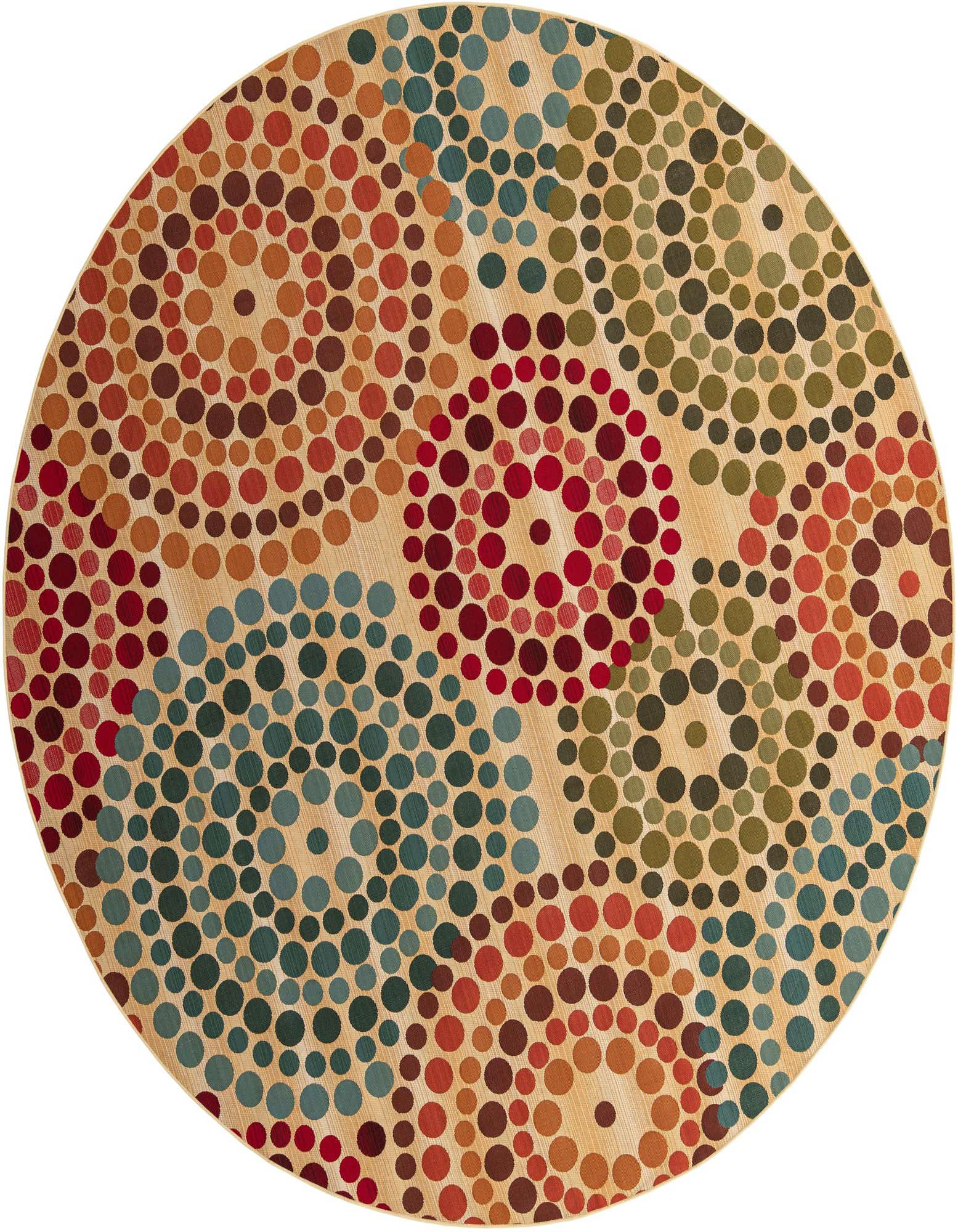 10' x 10' Easy-Clean Modern Indoor / Outdoor Round Rug