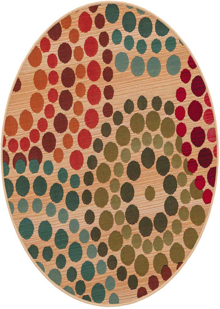 3' x 3' Easy-Clean Modern Indoor / Outdoor Round Rug