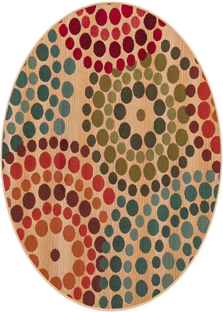 4' x 4' Easy-Clean Modern Indoor / Outdoor Round Rug