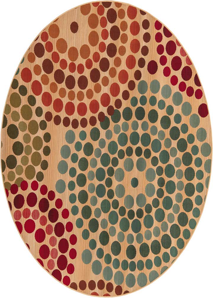 6' x 6' Easy-Clean Modern Indoor / Outdoor Round Rug