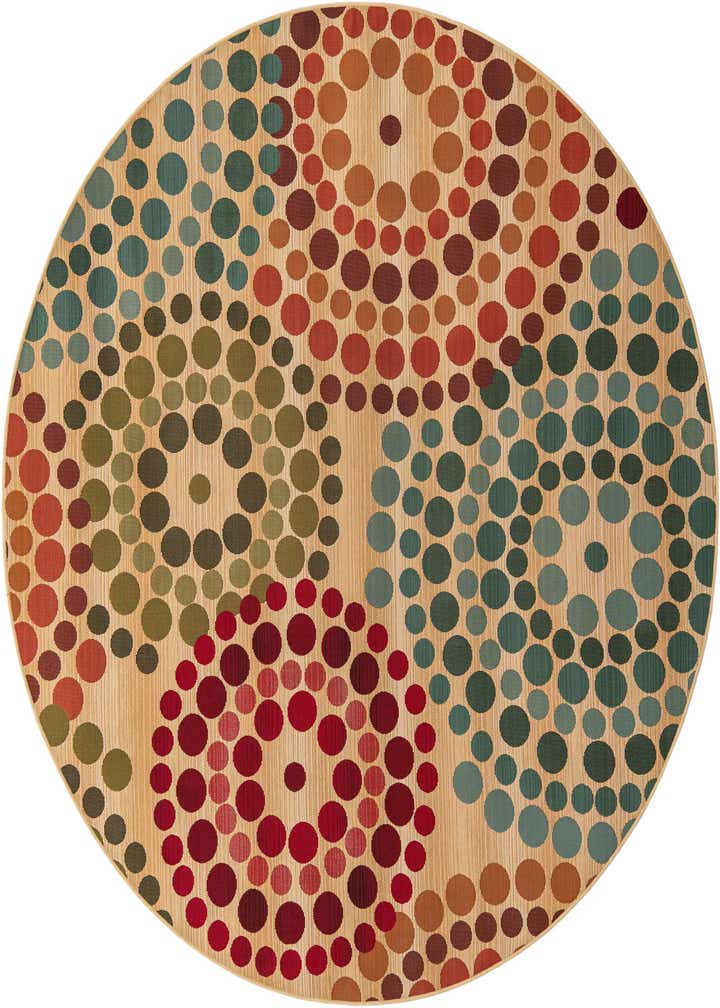 7' x 7' Easy-Clean Modern Indoor / Outdoor Round Rug