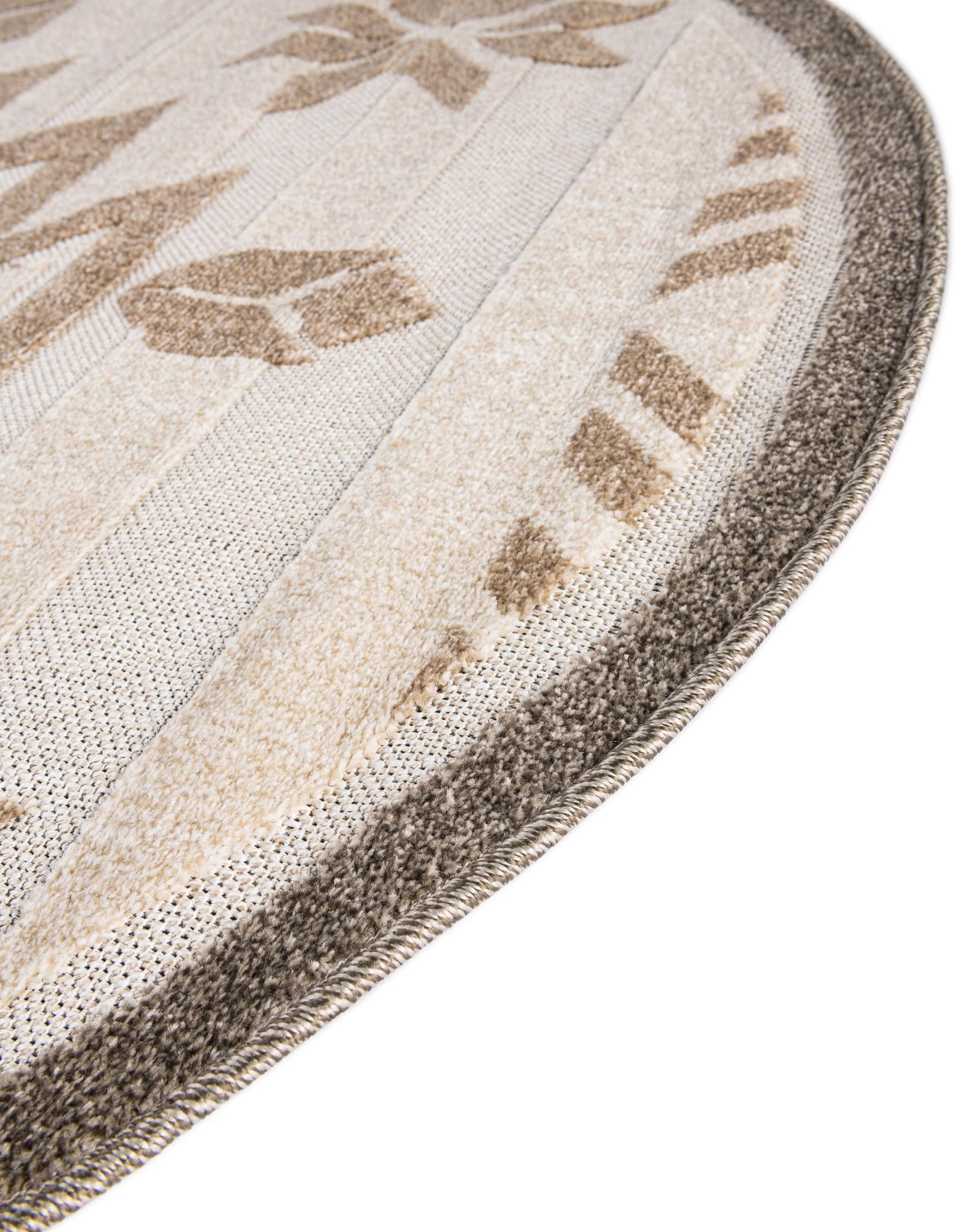 5' 3 x 5' 3 Easy-Clean Modern Indoor / Outdoor Round Rug