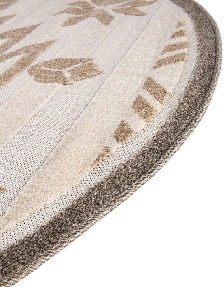 5' 3 x 5' 3 Easy-Clean Modern Indoor / Outdoor Round Rug