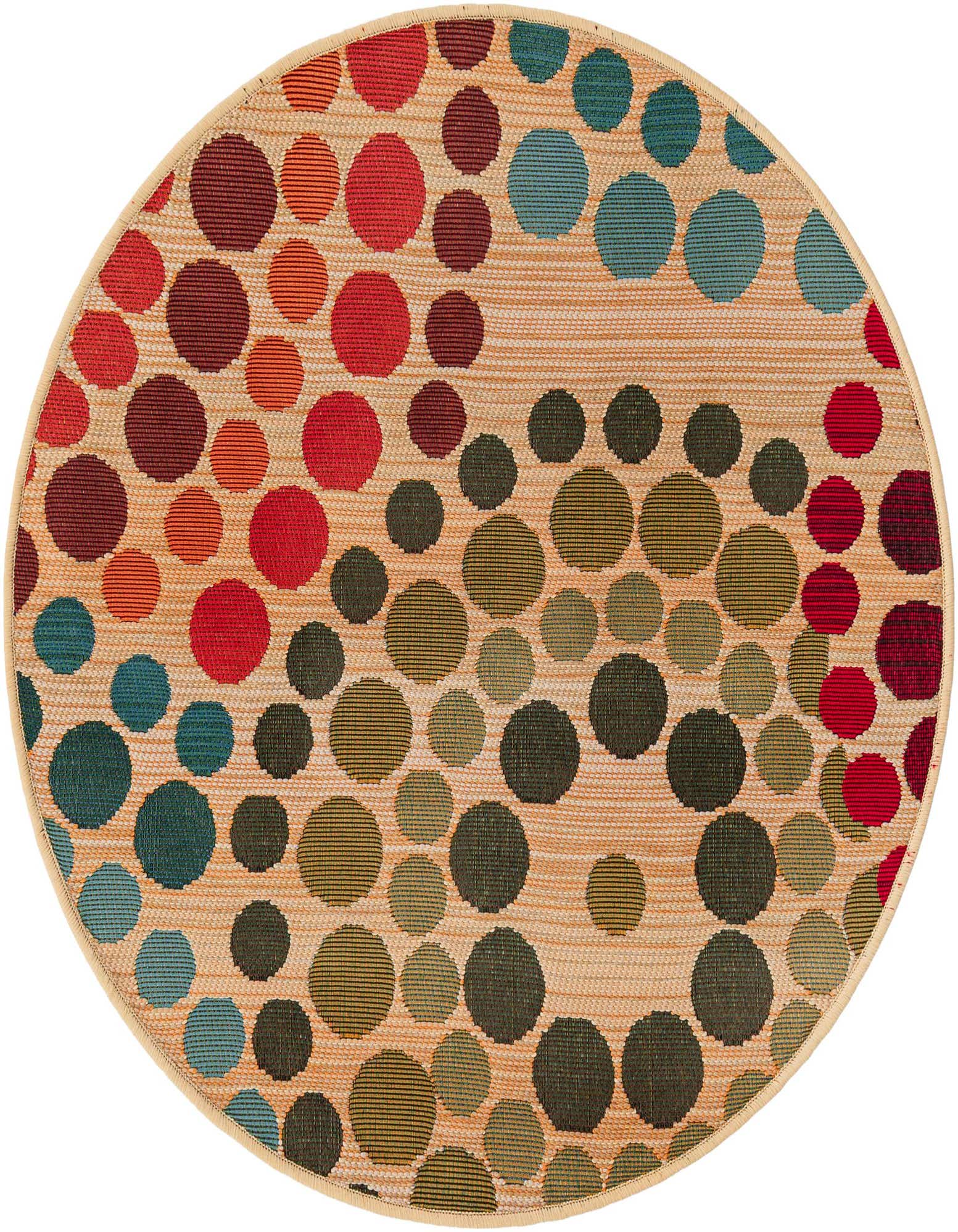 2' 7 x 2' 7 Easy-Clean Modern Indoor / Outdoor Round Rug