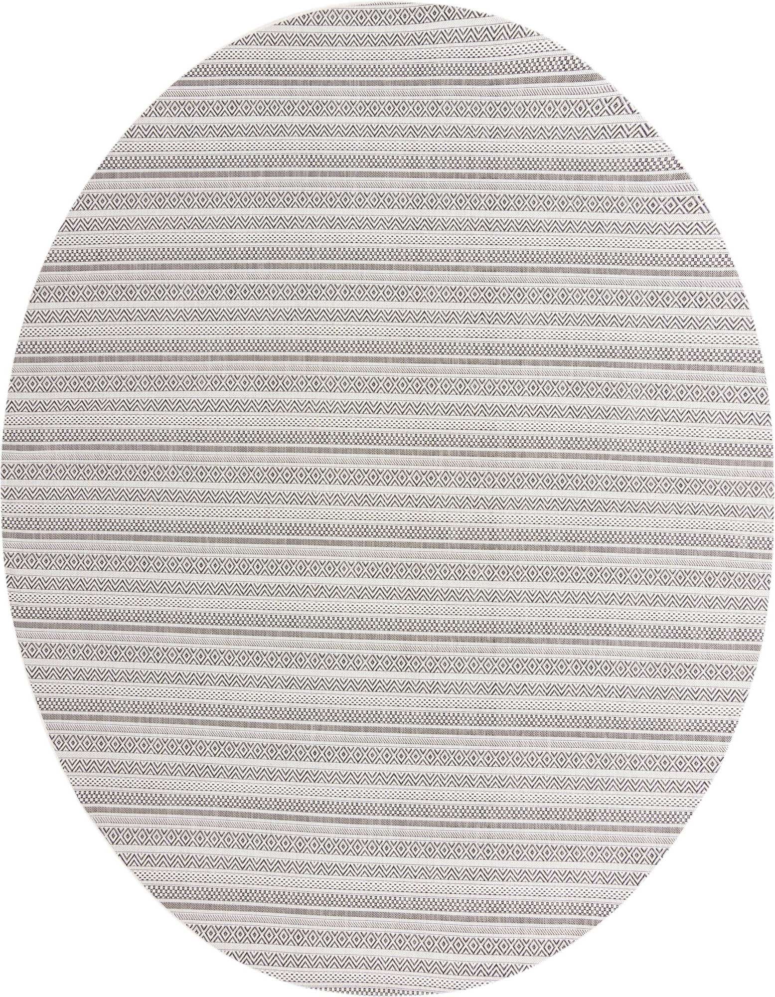 10' x 10' Easy-Clean Ribbon Indoor / Outdoor Round Rug