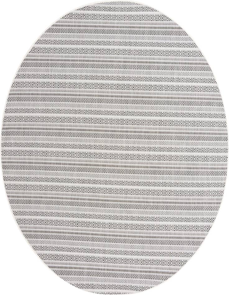 Detail image of 7' 10 x 7' 10 Easy-Clean Ribbon Indoor / Outdoor Round Rug