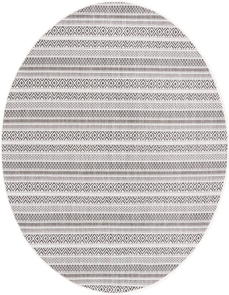 Detail image of 5' 3 x 5' 3 Easy-Clean Ribbon Indoor / Outdoor Round Rug