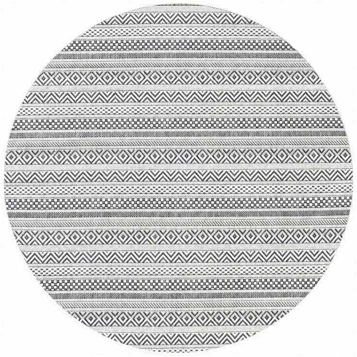 Detail image of 4' x 4' Easy-Clean Ribbon Indoor / Outdoor Round Rug